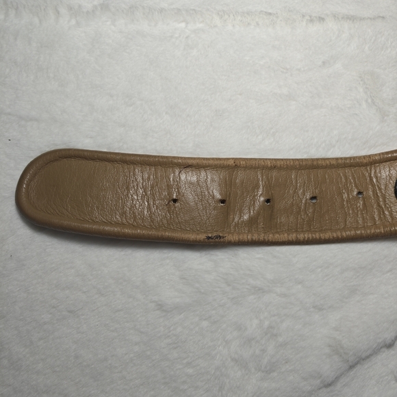Salena's Collection Womens Belt Leather Tan Jeweled Buckle Boho Vintage Y2K - Picture 5 of 6